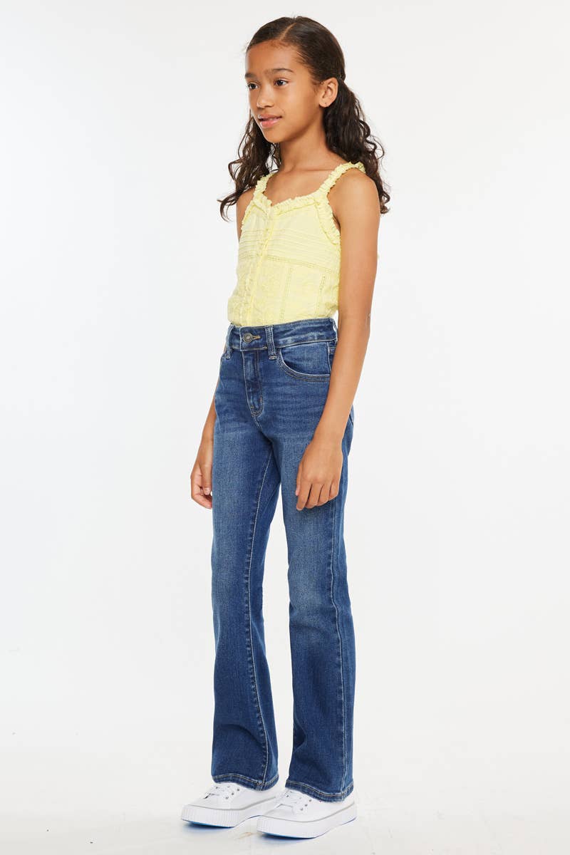 GIRL KIDS OPEN PACKS HIGH RISE BOOTCUT JEANS-YC20004M