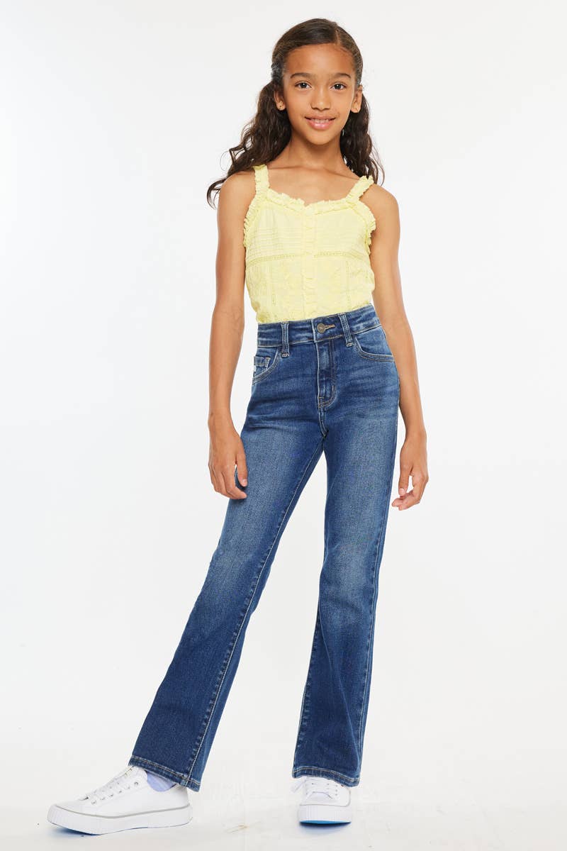 GIRL KIDS OPEN PACKS HIGH RISE BOOTCUT JEANS-YC20004M