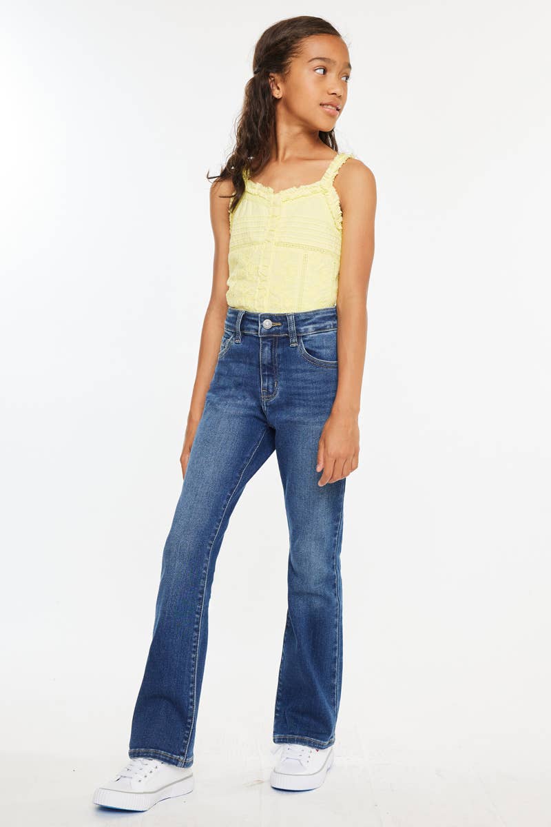 GIRL KIDS OPEN PACKS HIGH RISE BOOTCUT JEANS-YC20004M