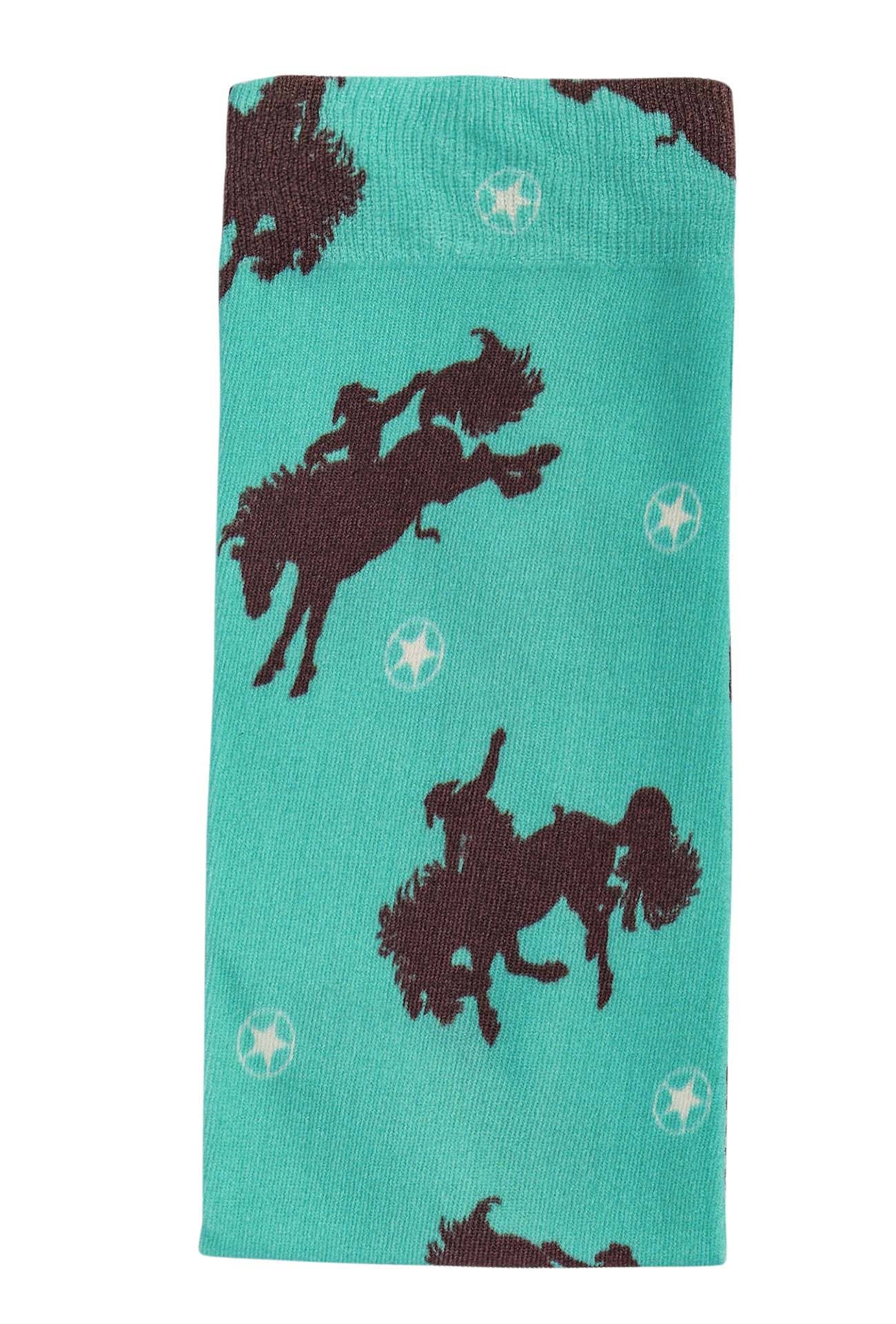 AWST Int'l Lila Bucking Horses Socks