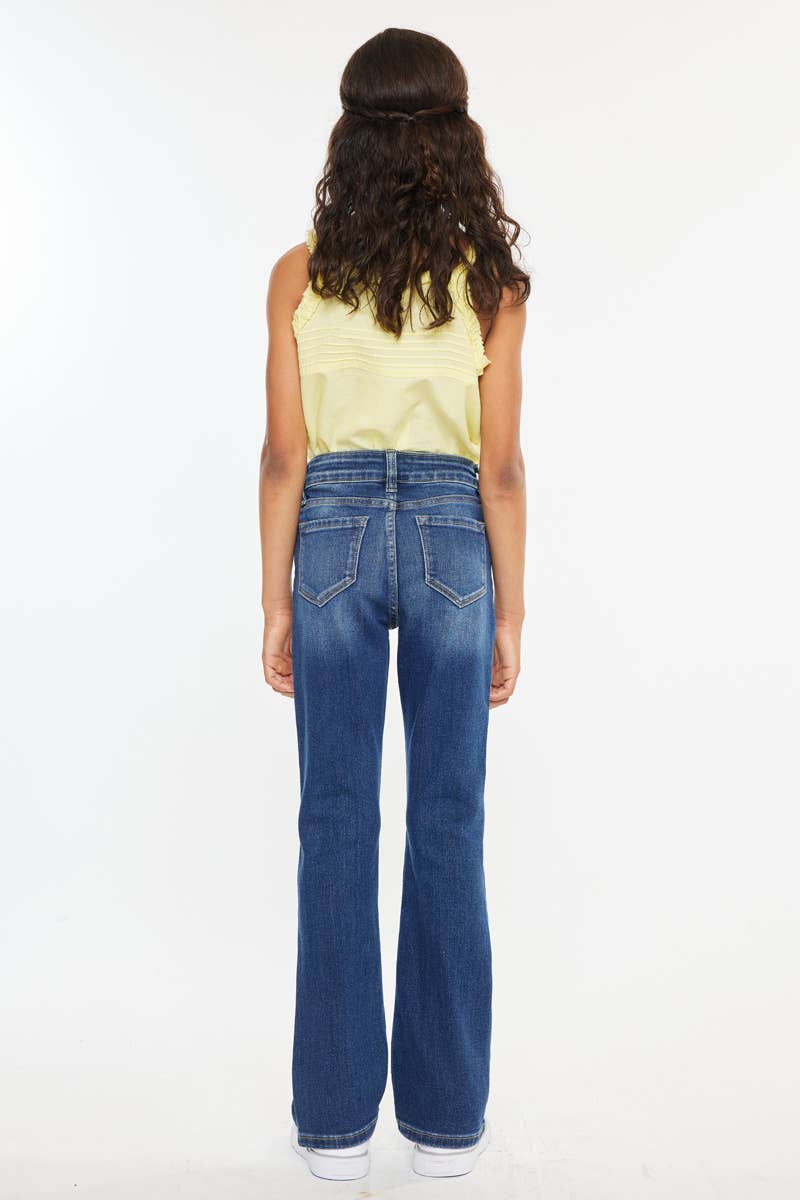 GIRL KIDS OPEN PACKS HIGH RISE BOOTCUT JEANS-YC20004M